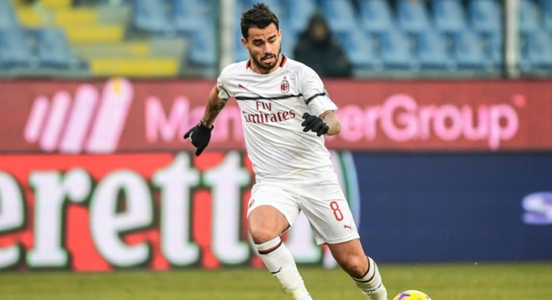 AC Milan's Spanish forward Suso scored the second goal in a 2-0 win in Genoa.