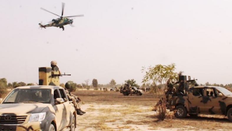 Image result for NAF destroys Boko Haram camp in Borno