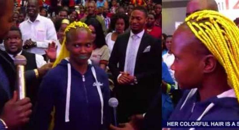 Pastor disgraces lady in front of congregation for wearing ‘demonic hairstyle’