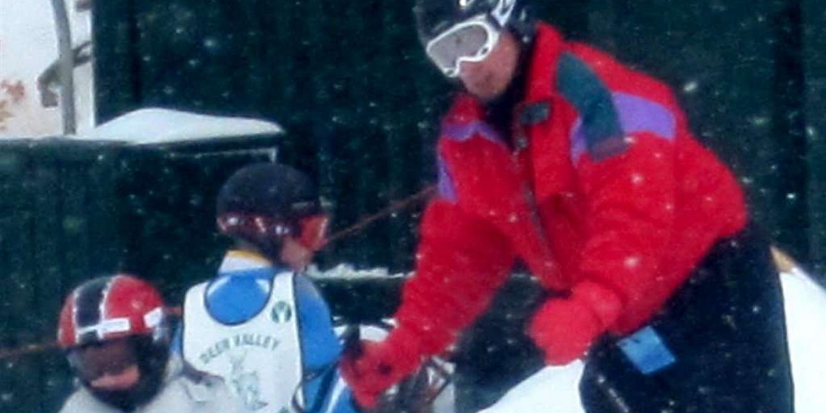 Matthew Broderick z rodziną na nartach