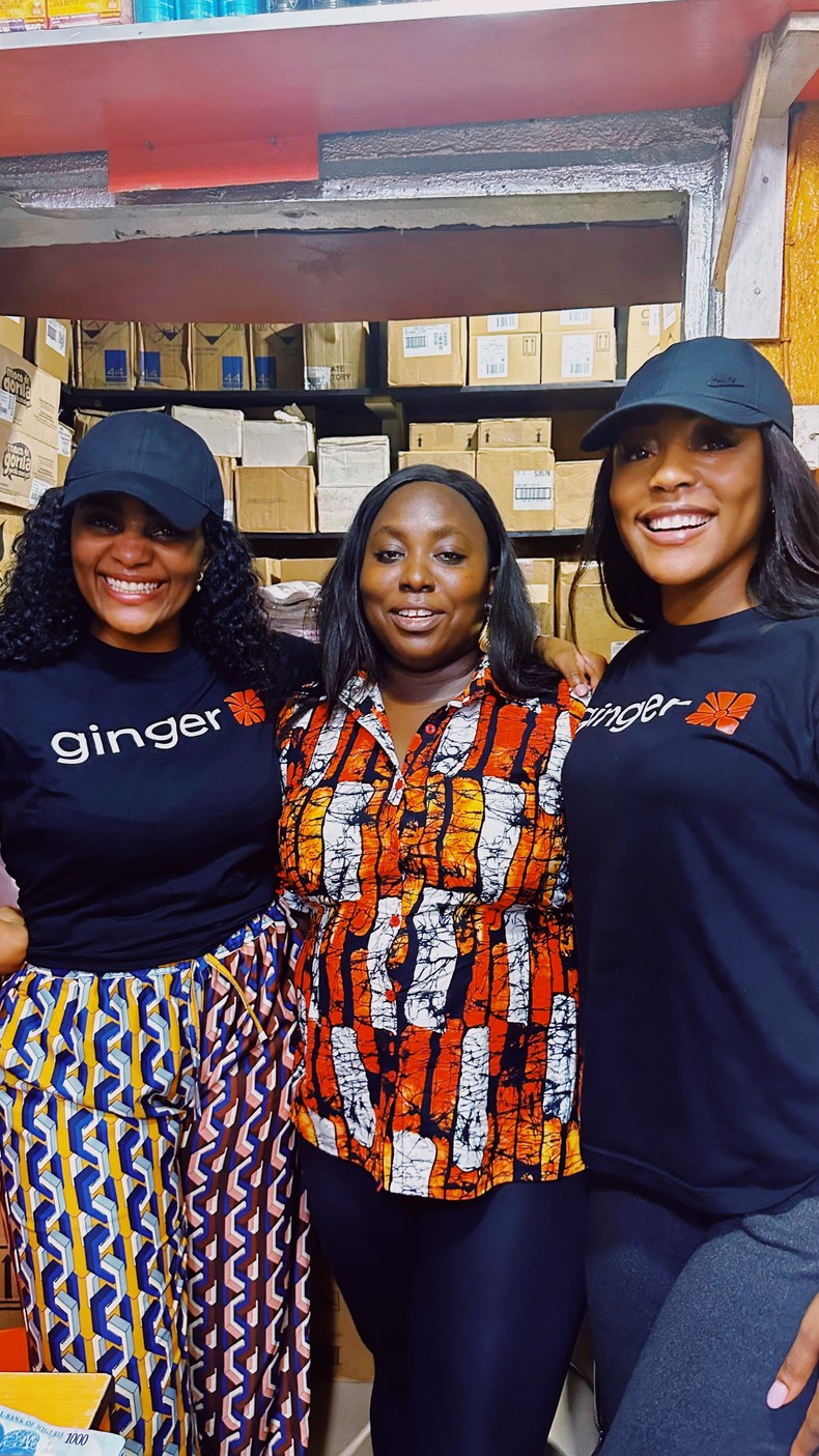 Team Ginger with a supplier partner 