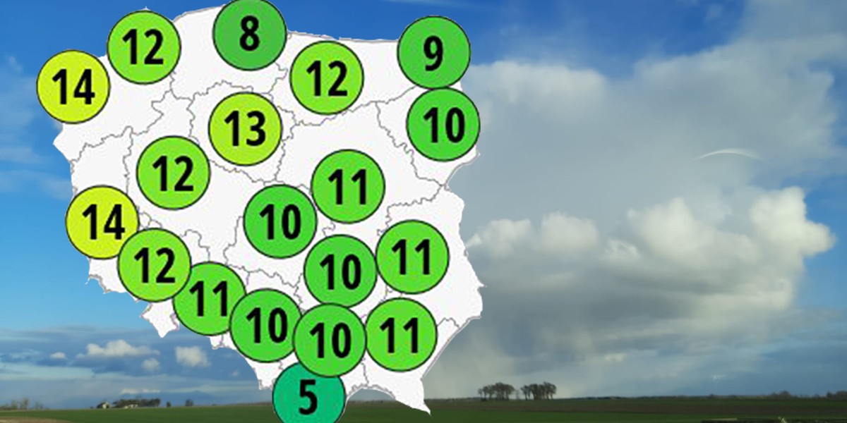 W oba świąteczne dni w większej części kraju zapowiada się co najmniej 10 stopni. 