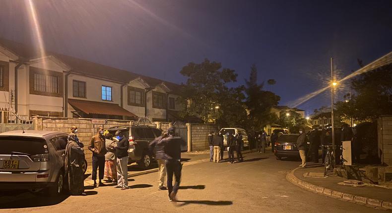 DCI officers camped outside Bomet Senator Christopher Langat's house in Nyayo Estate, Nairobi