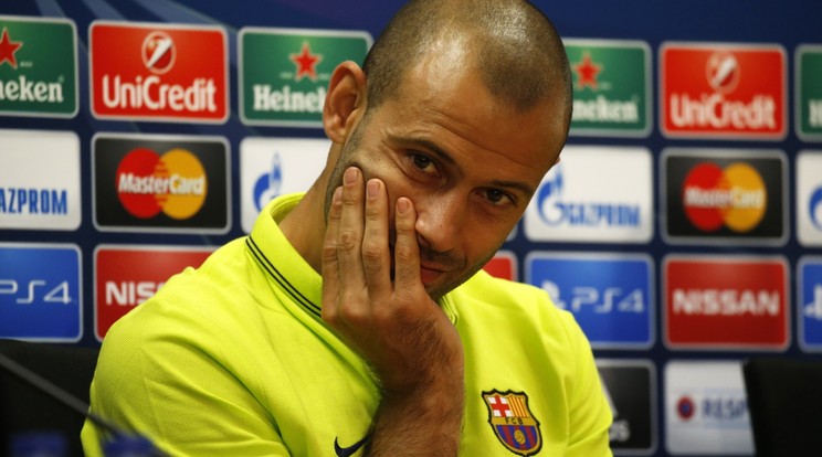 Mascherano feje fájhat/Fotó: AFP