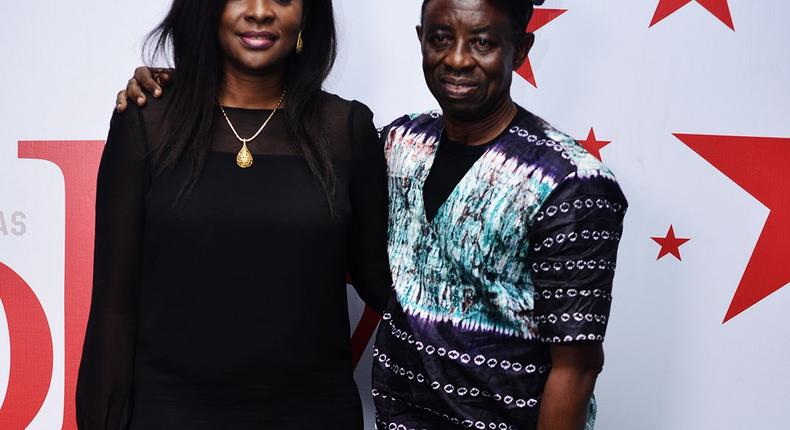 Tunde Kelani and Uche Mac- Auley at the second edition of Nolly Thursdays