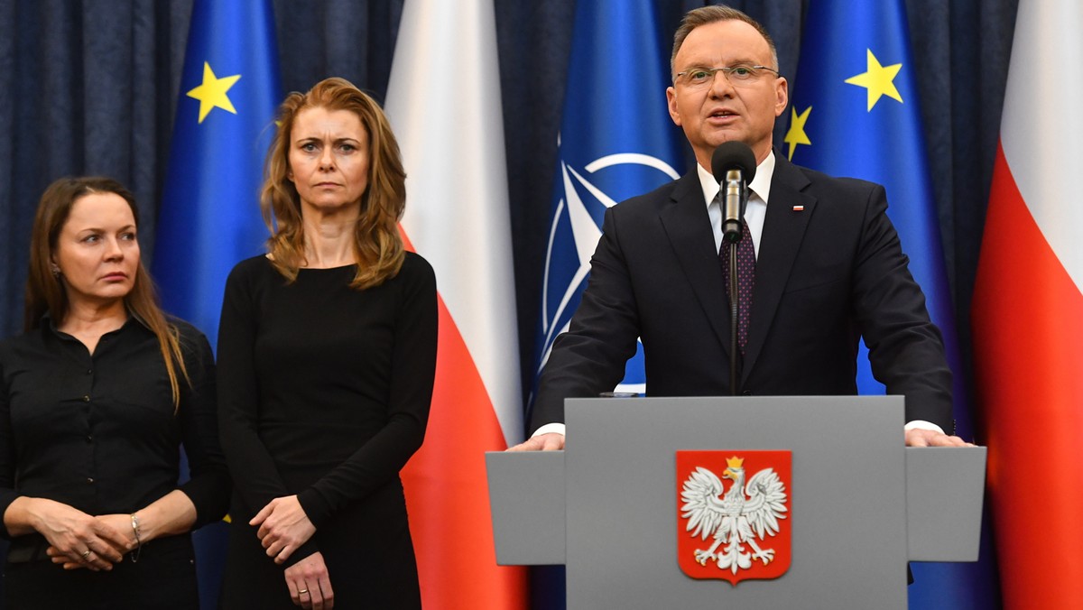 Barbara Kamińska, Romualda Wąsik i Andrzej Duda