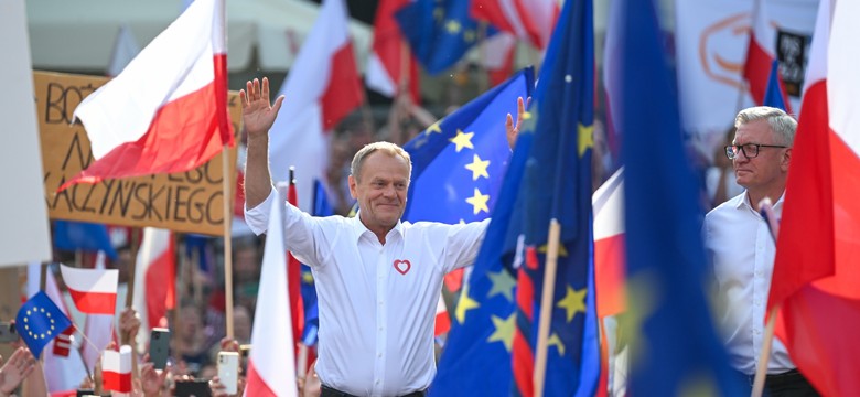 Tusk w Poznaniu: Prezes ma pełne gacie...