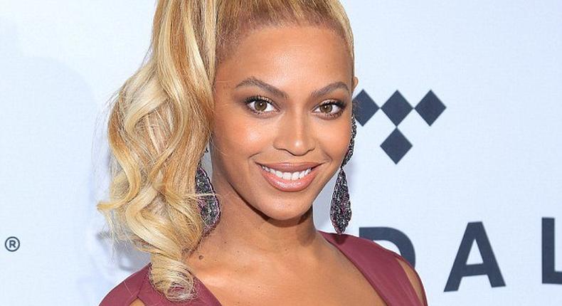 Beyonce stuns in low cut dress at Tidal concert in Brooklyn