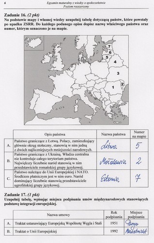 Matura z WOS - odpowiedzi do zadań z poziomu rozszerzonego