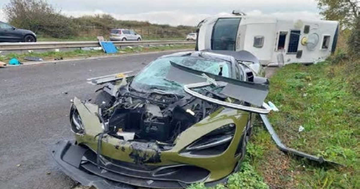 McLaren driver flips motorhome in A12 crash: six-month ban and over £1,500 costs