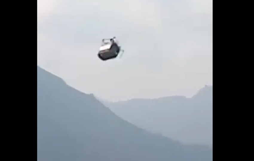 Žičara je bila zarobljena na visini od nekoliko stotina metara