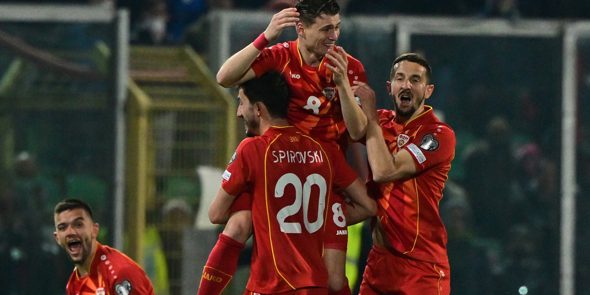 Niedoceniana Macedonia wyeliminowała Włochów z baraży o mundial w Katarze.