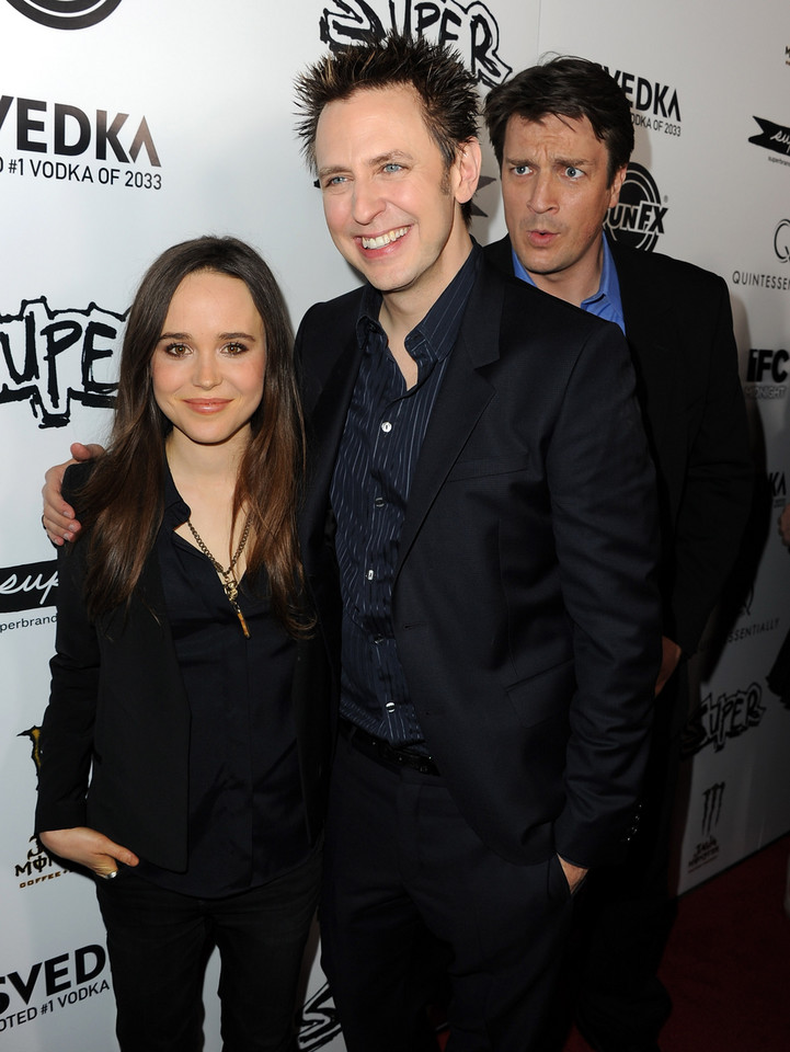 Ellen Page, James Gunn i Nathan Fillion