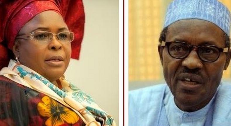 First Lady, Patience Jonathan and APC Presidential candidate, Muhammadu Buhari.