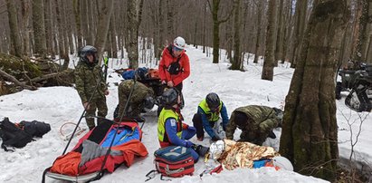 Złamał nogę na Borsuku. Trudna akcja ratunkowa w Bieszczadach