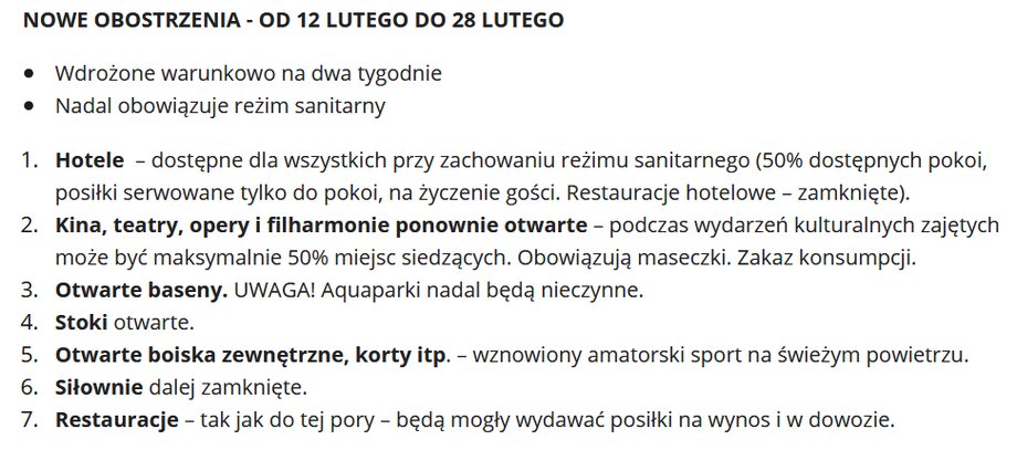 Komunikat rządu z 5 lutego