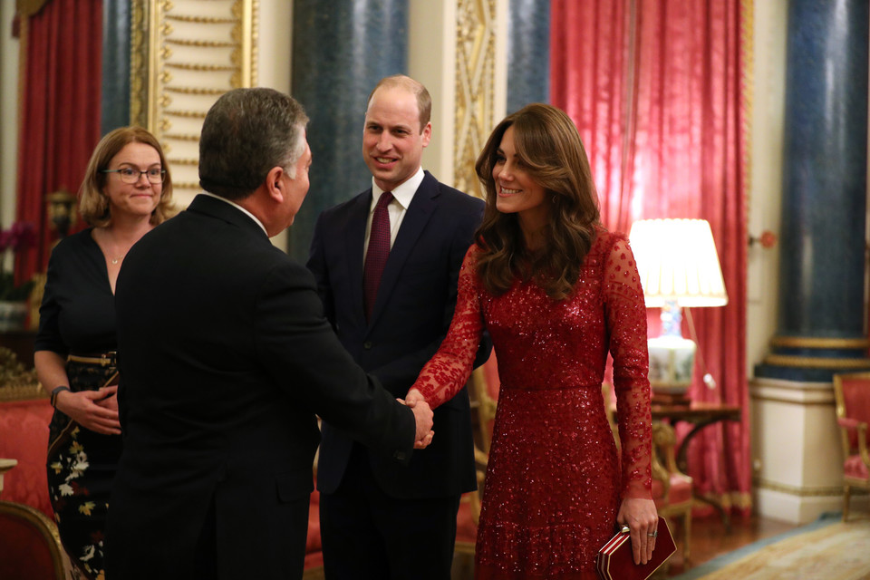 Kate i William na przyjęciu w Pałacu Buckingham