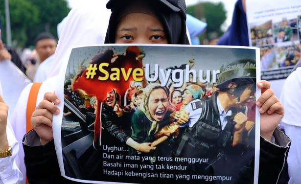 Demonstracja poparcia dla Ujgurów