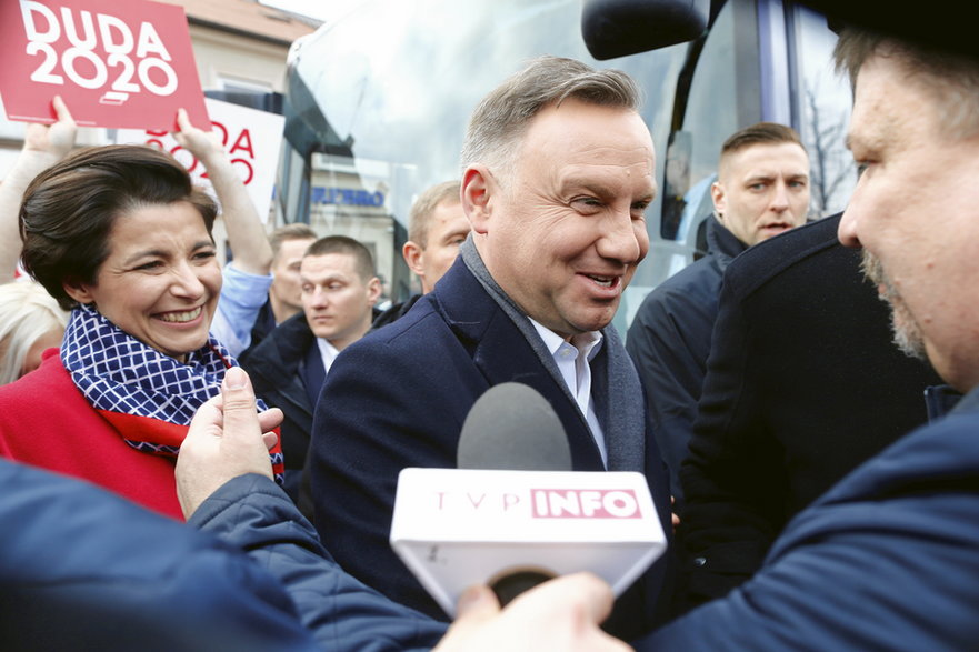 Adw. Jolanta Turczynowicz-Kieryłło podczas kampanii Andrzeja Dudy w 2020 r. 