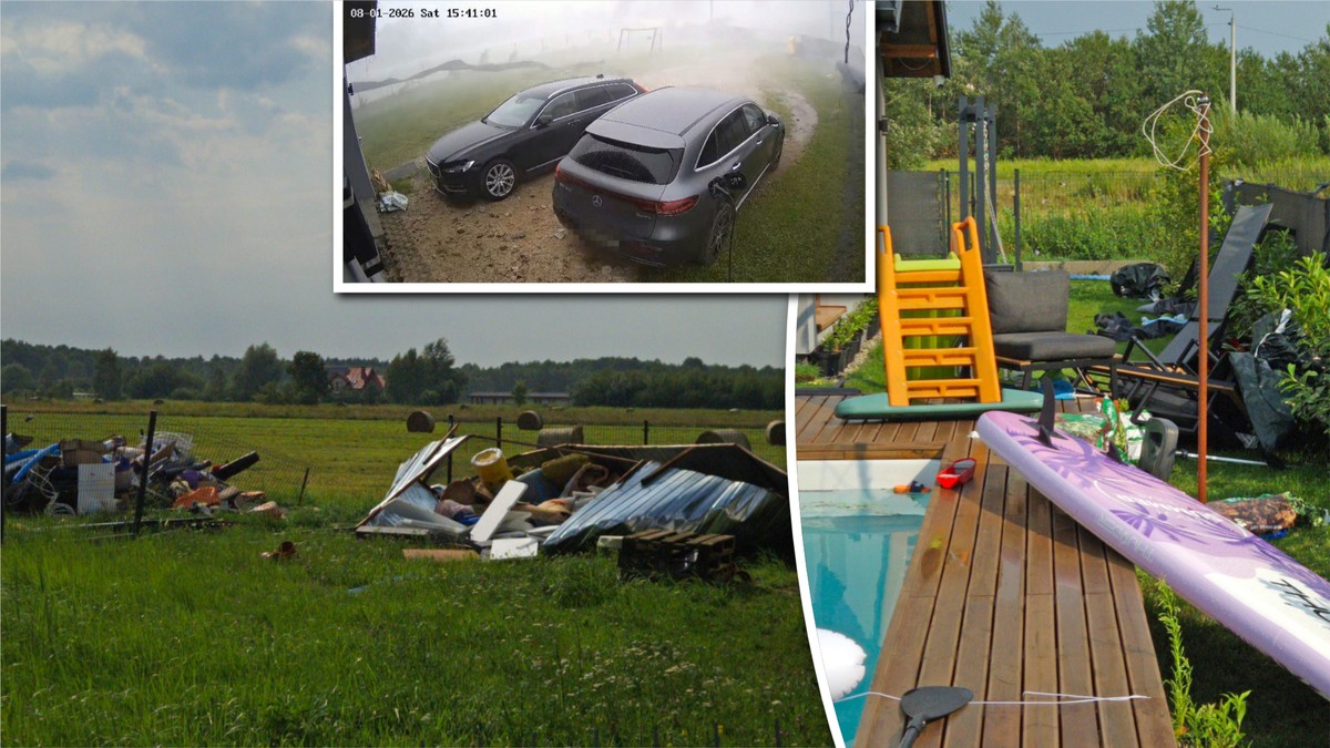 Latające fotele, brak prądu i połamane drzewa. Wystarczyło kilka sekund, żywioł rozpętał piekło