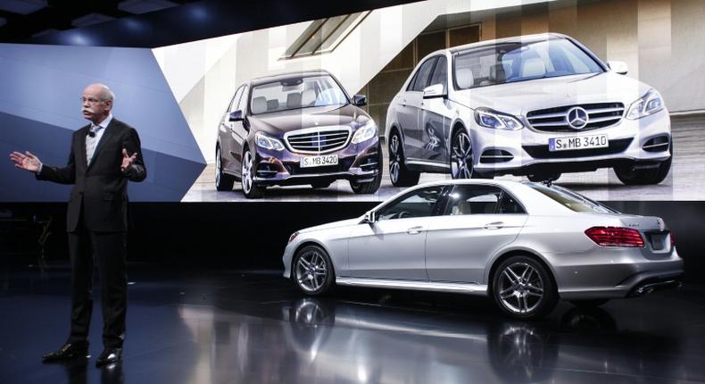 US President Donald Trump said American Chevrolets will never be accepted in Europe the way the US accepts Mercedes-Benz vehicles, a model of which is pictured at the 2013 North American International Auto Show in Detroit