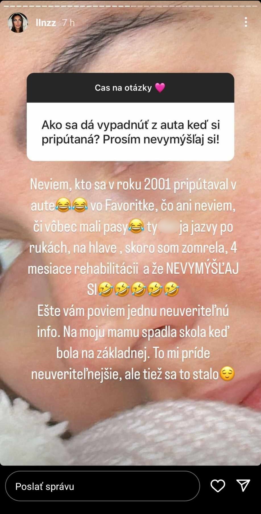 Vydarenie Luly Almaksus na Instagrame.