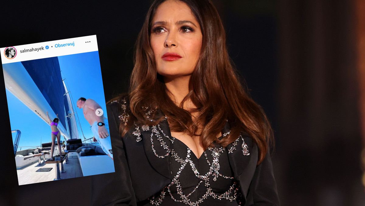  Salma Hayek zachwyca na jachcie. Ma 55 lat i ciało jak nastolatka!