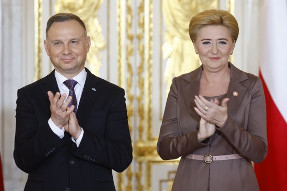 Andrzej Duda i Agata Duda w Pałacu Prezydenckim