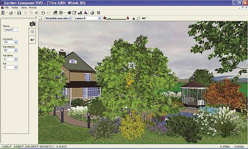 Trójwymiarowa wizualizacja projektu wykonanego za pomocą Garden Composera pozwala zobaczyć na ekranie peceta swój ogród w postaci dość realistycznego obrazu