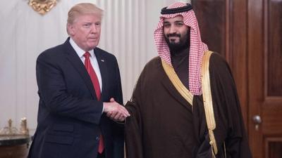 Saudi Arabia's new heir to the throne Mohammed bin Salman meets US President Donald Trump at the White House while still deputy crown prince on March 14, 2017