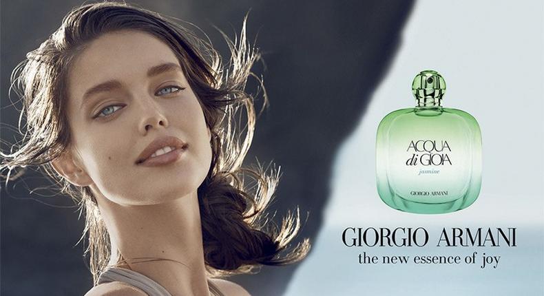 Emily DiDonato for Armani's Acqua Di Giola fragrance campaign