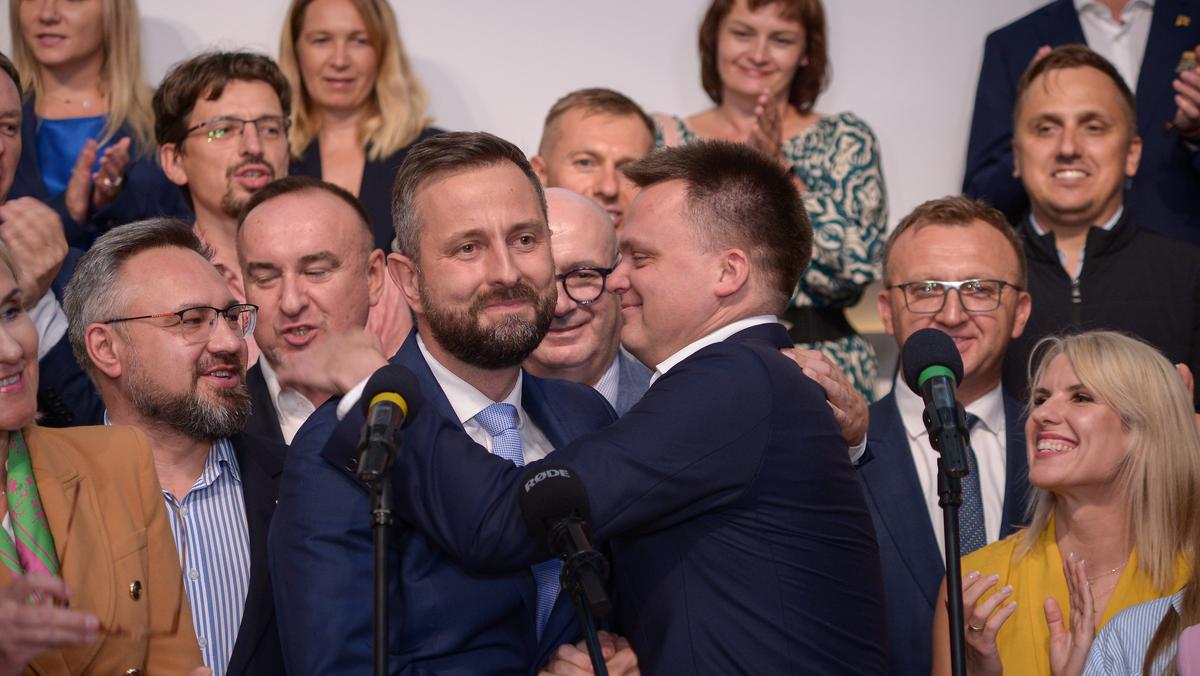 Prezes PSL Władysław Kosiniak-Kamysz i przewodniczący Polski 2050 Szymon Hołownia.