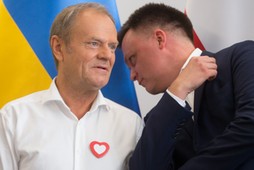 Donald Tusk i Szymon Hołownia