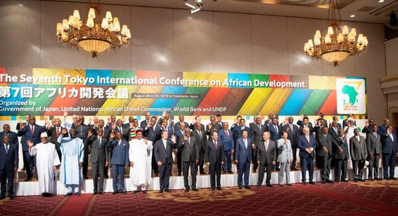 African leaders at the 7th Tokyo International Conference on African Development (Twitter/@WakoJoel)