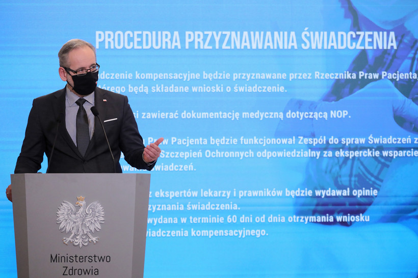 Minister zdrowia poinformował, że dotąd w Polsce mieliśmy jedynie 37 przypadków niepożądanych odczynów u zaszczepionych