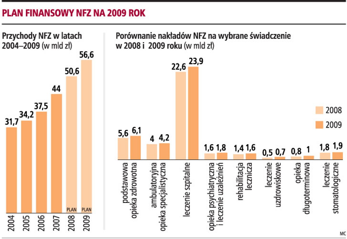 Plan finansowy NFZ na 2009 rok