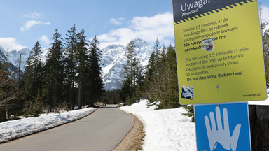 Tatrzański Park Narodowy ostrzega turystów przed zagrożeniem lawinowym