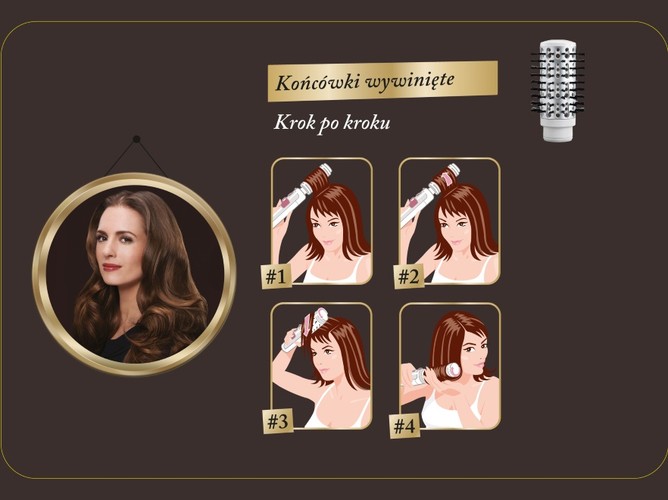 Układanie włosów szczotką obrotową