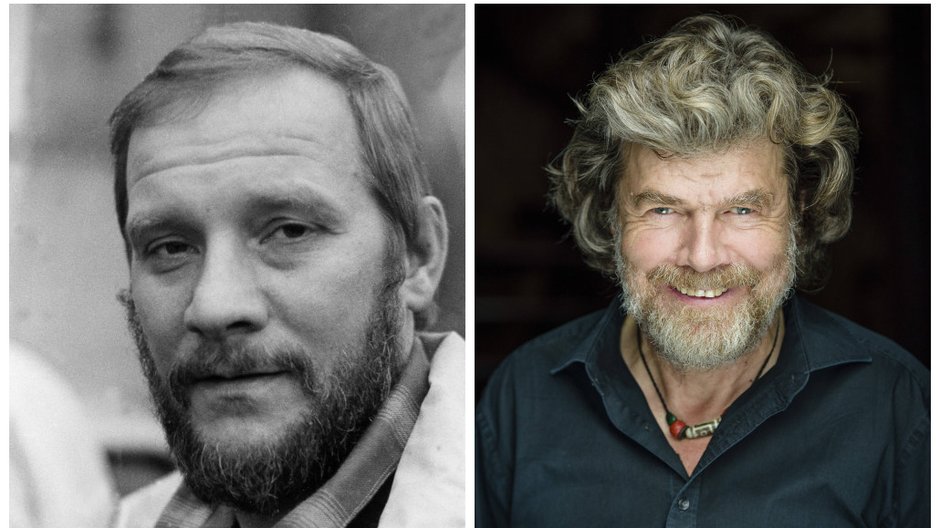 Jerzy Kukuczka (z lewej) i Reinhold Messner (z prawej) 