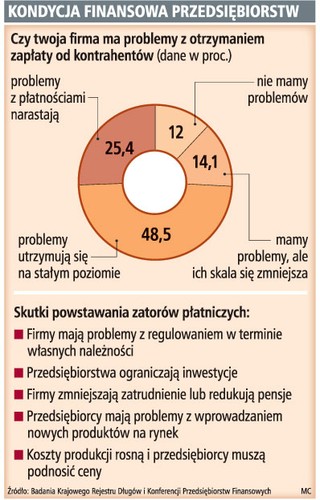 Prawie 90 proc. firm nie otrzymuje zapłaty na czas