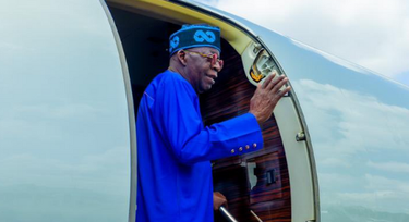 Tinubu flies to France in new presidential plane that'll save Nigeria fuel cost