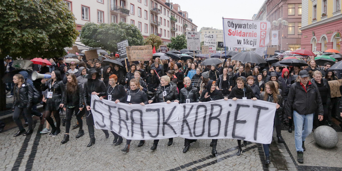 Wrocław czarny protest.