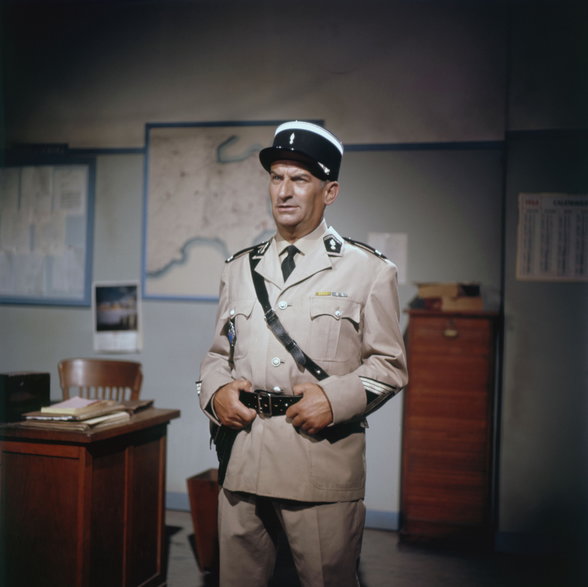 Louis de Funès w filmie "Żandarm z Saint-Tropez" (1964)