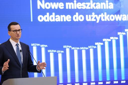 Premier Mateusz Morawiecki prezentuje założenia nowego programu wsparcia mieszkalnictwa