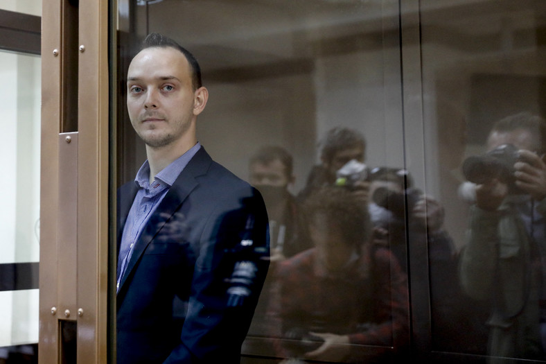 Iwan Safronow w sądzie w Moskwie, 16 lipca 2020 r.
