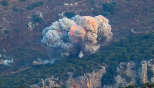 An Israeli airstrike in southern Lebanon in September 2024. Israel has been stepping up its strikes on Lebanon in recent days.RABIH DAHER via Getty Images