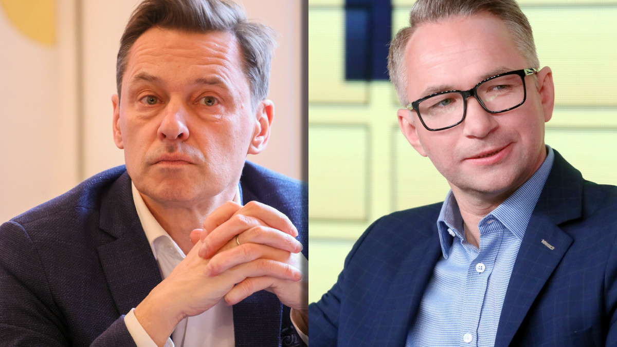 Krzysztof Ziemiec i Rafał Patyra poza "Teleexpressem". Nie działają im przepustki