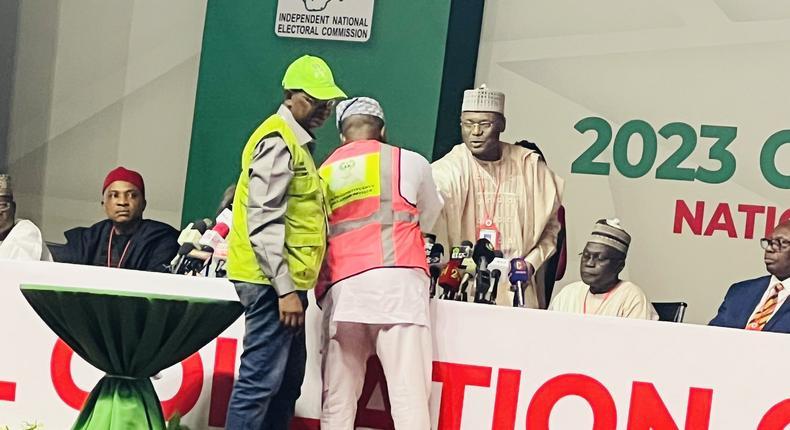 Religious, traditional leaders urge calm as INEC collates election results. [Twitter:INEC]