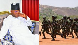 Yahaya Bello and Nigerian Army. [Facebook]