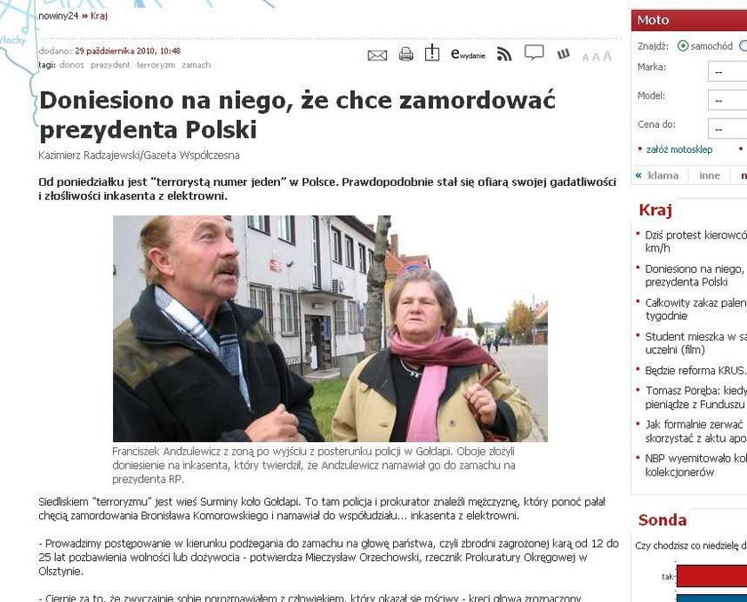 Żart Pana Franciszka o zabiciu prezydenta